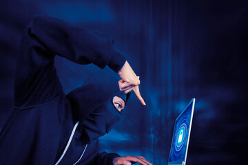 Angry hacker fail to hack information in cyberspace