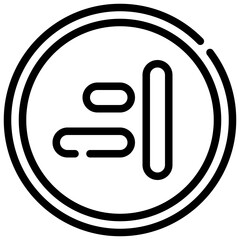 RIGHT ALIGN line icon,linear,outline,graphic,illustration