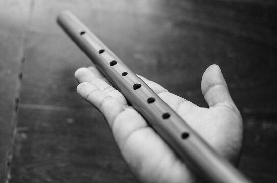 vintage wooden flute