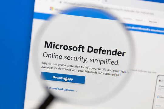 Ostersund, Sweden - June 22, 2022: Microsoft Defender website. Microsoft Defender is an anti-malware component of Microsoft Windows.