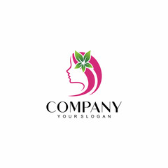 Beauty salon logo design vector template
