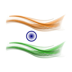 India bharat or hindustan flag in wave background