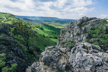 Fototapeta na wymiar summer panorama of mountains in the Europe .