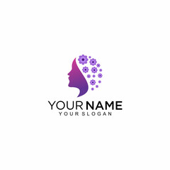 Beauty salon logo template vector