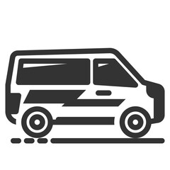 A van car solid icon
