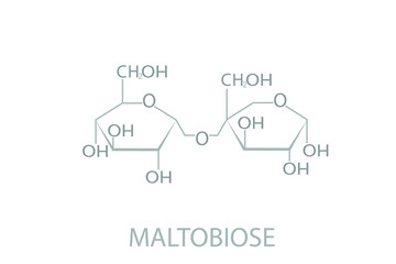 Maltose molecular skeletal chemical formula.	