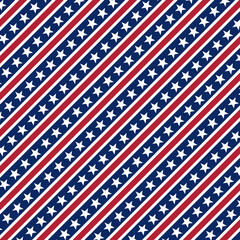 Abstract American flag pattern background. Wallpaper red and blue stripes. Independence day USA concept. Vector Illustration.