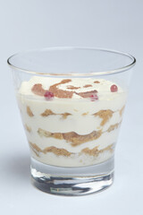dessert with fruits and cream