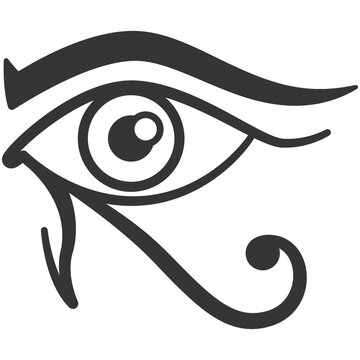 Eye of Horus vector icon isolated on a white background.