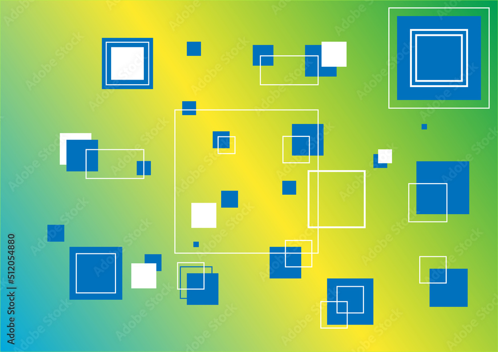 Poster graphics abstract background square outline vector illustration