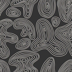 Trendy minimalist seamless pattern with abstract creative hand drawn composition