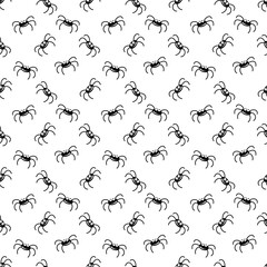 Fototapeta premium Seamless background pattern with black spider