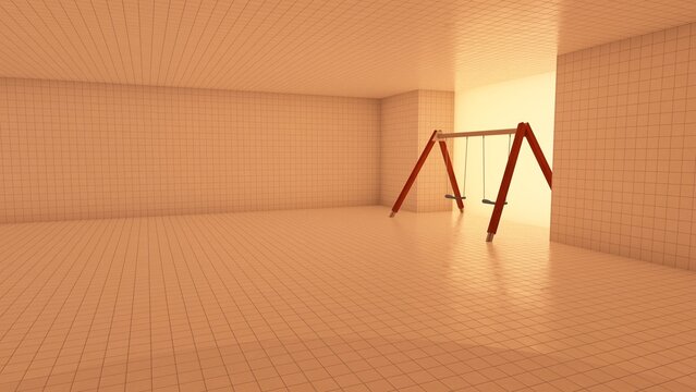 liminal space empty light swing room