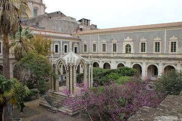 Obraz premium benedictine monastery in catania in sicily (italy) 