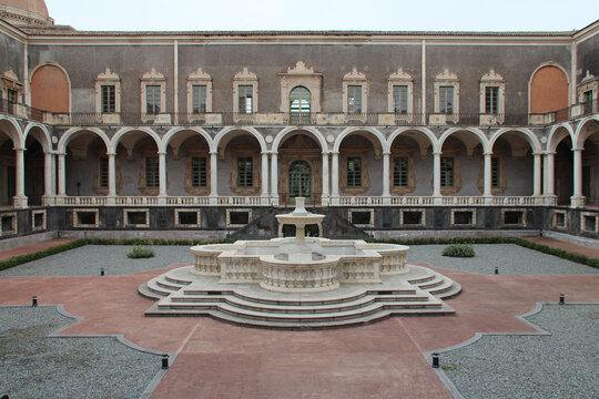 benedictine monastery in catania in sicily (italy) 
