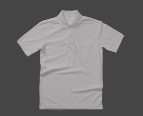 Polo shirt mockup template with pocket