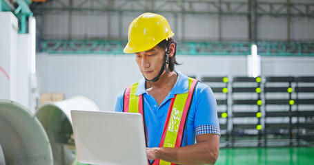 engineer checking equipment