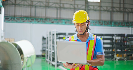 engineer checking equipment
