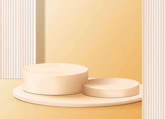 3D Podium  geometric platform vector background  for products showcase, promotion display minimal vector design