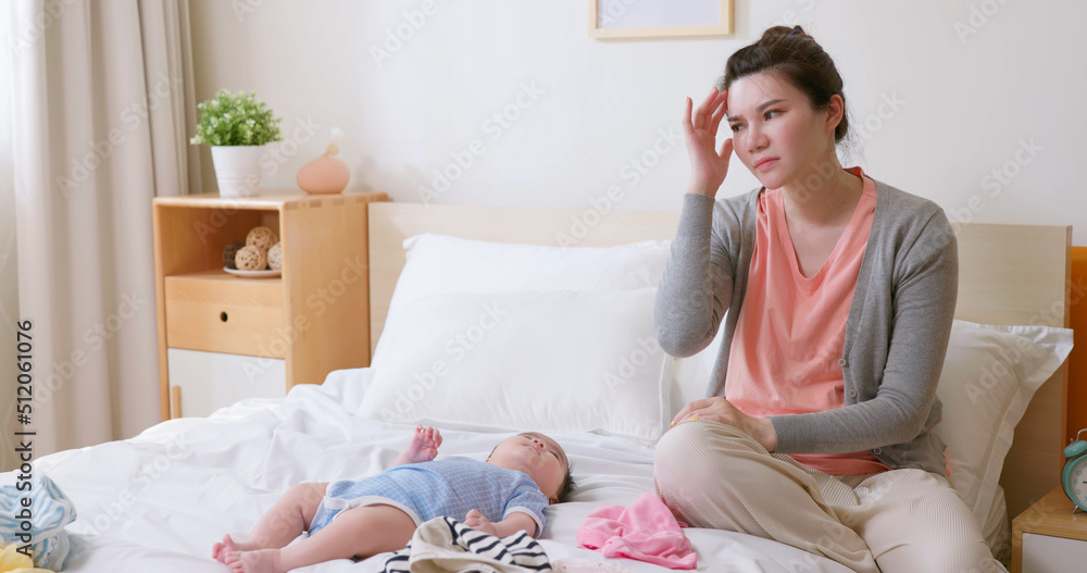 Poster mother with her baby