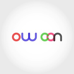 Colorful transparent letters logo.