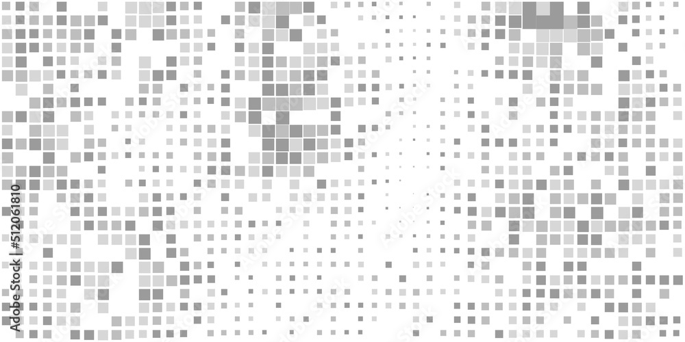 Poster abstract black and white 3d slightly wavy sqaures surface pattern with random sizes and changing sha