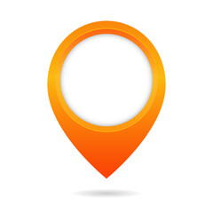 Orange map Point. Location.