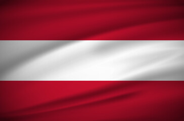 Realistic Wavy Austria flag background vector. Austria Independence Day Vector Illustration.