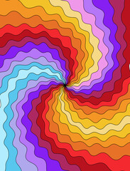 retro groovy background 60s-70s. Abstract colorful wavy background. vintage psychedelic background for posters and postcards. rainbow flag lgbt and social minorities