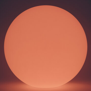 Glowing and illuminated spherical orb