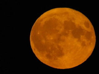 full red-moon in the night