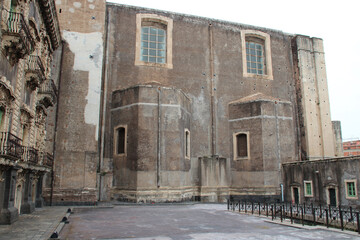 benedictine monastery and church (san nicolo all'arena) in catania in sicily (italy) 