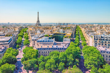 Obraz premium Paris city panorama in summer