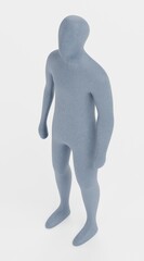 3D Render of Artificial Low-poly Character