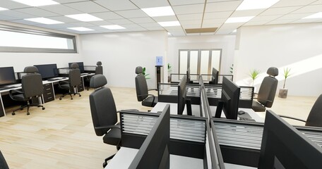 Realistic 3D Render of Office Interior