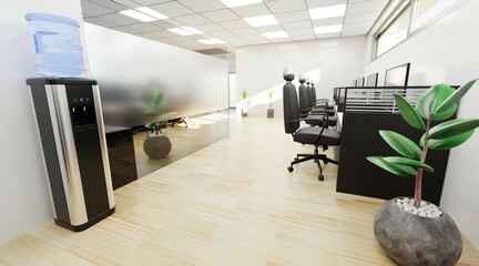 Realistic 3D Render of Office Interior