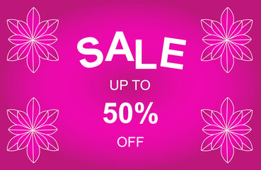 Big sale banner, up to 10%, 30% and 50% off. This weekend only, special offer