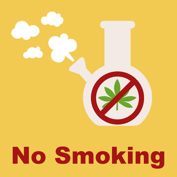 No smoking cannabis sign, recreation are not allow