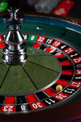 Obraz premium Roulette wheel. the number 13 is black.