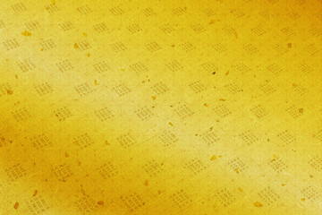 高級感ある金色の和紙　日本の伝統紙の背景テクスチャ