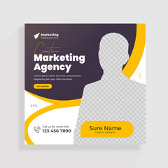 Digital business marketing social media post & web banner and marketing social media post