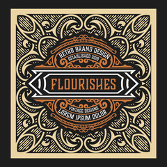 Western card with vintage style