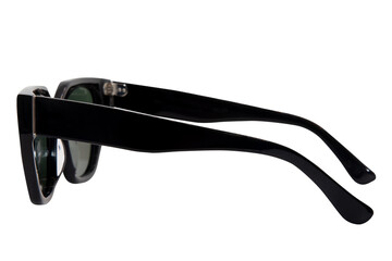 Sunglasses for female black shades with black frame side view