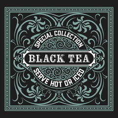 Western card with vintage style