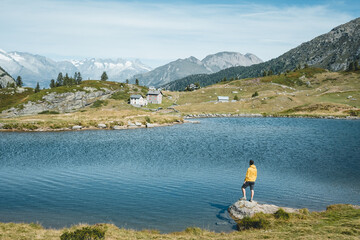 Fototapeta premium Lago al passo del Sempione, Svizzera