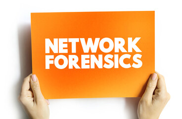 Network Forensics text card, concept background