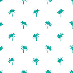 Palm trees seamless pattern. Palm trees on a white background.