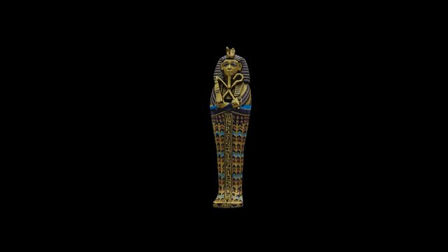 Tutankhamun Tomb animation.Full HD 1920×1080.10 Second Long. Alpha Transparent.