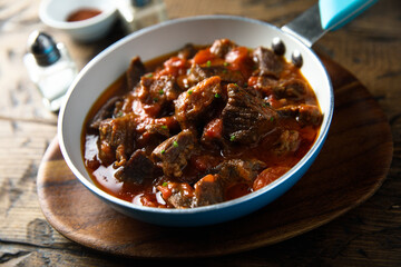 Traditional homemade beef goulash