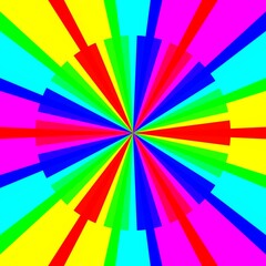 An illustration with rays coming out of the center. Unique radial pattern. Background with stripes, lines, diagonals. For scrapbooking, printing, websites and bloggers